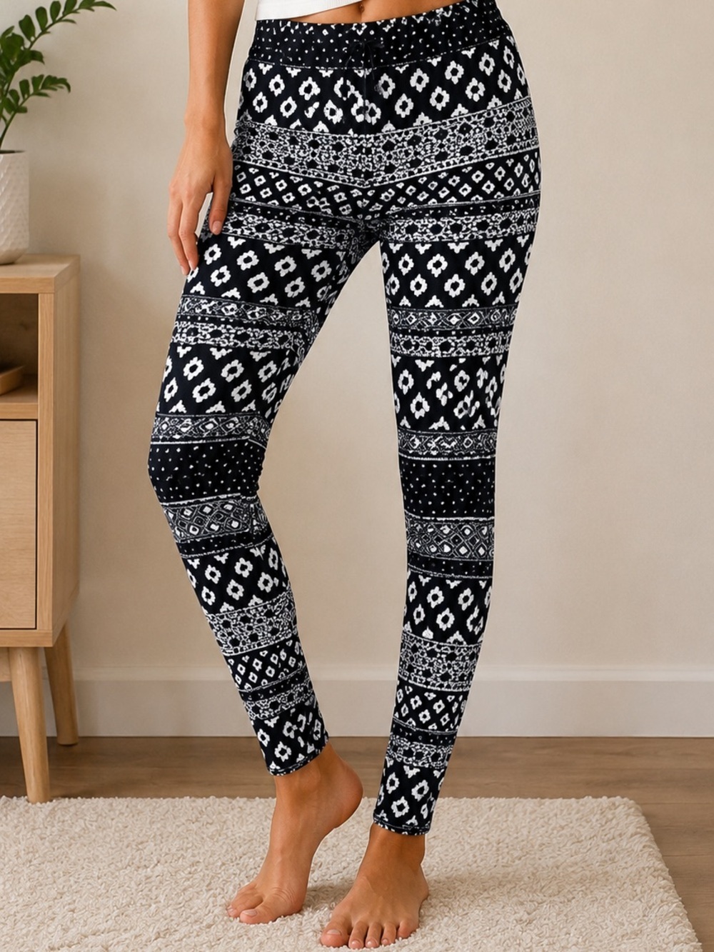 Express Boho Patterned Soft Lounge Leggings Size XS